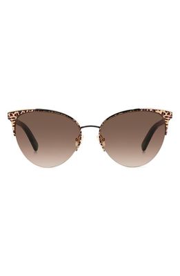 kate spade new york izara 57mm gradient cat eye sunglasses in Pattern Black/Brown Gradient