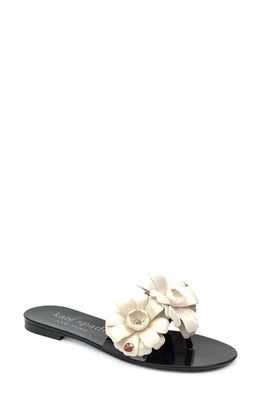 kate spade new york jaylee floral flip flop in Black /French Cream