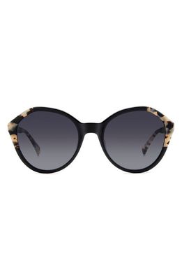 kate spade new york jezebel 54mm gradient round sunglasses in Black/Grey Shaded