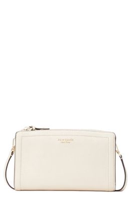 kate spade new york knott small leather crossbody bag in Milk Glass