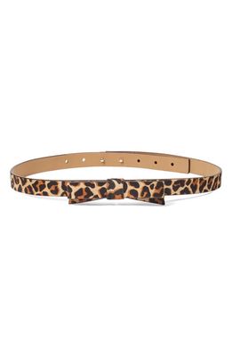 kate spade new york leopard genuine calf hair bow belt in Lovely Leopard