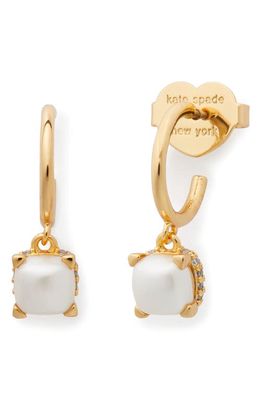 kate spade new york little luxuries cubic zirconia pendant necklace in Pearl