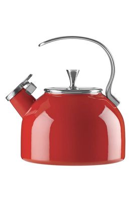 kate spade new york make it pop tea kettle in Red