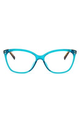 kate spade new york milena 55mm blue light blocking reading glasses in Teal