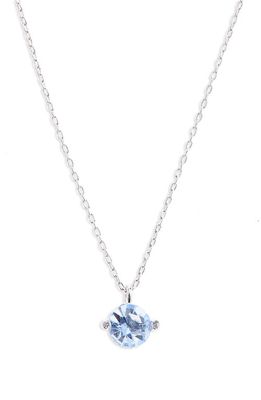 kate spade new york mini duo pendant necklace in Light Sapphire