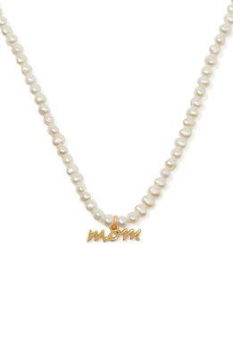 kate spade new york mom freshwater pearl pendant necklace in White Multi