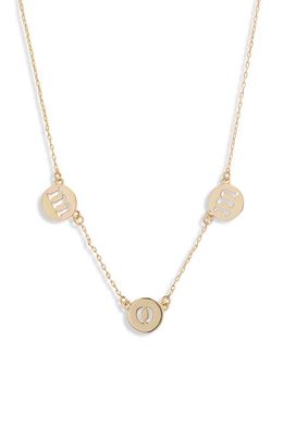 kate spade new york mom pendant necklace in Clear/Gold
