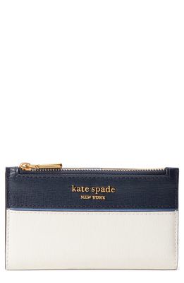 kate spade new york morgan colorblock saffiano leather bifold wallet in Cream Multi