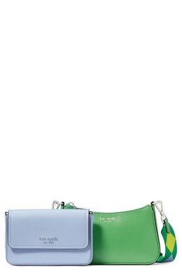 kate spade new york morgan double up colorblock saffiano leather crossbody bag in North Star Multi