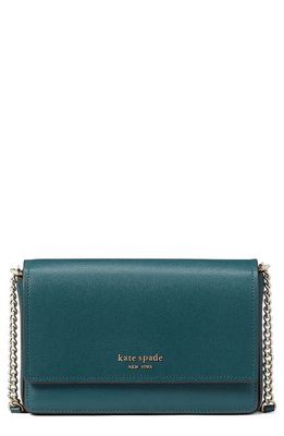 kate spade new york morgan leather wallet on a chain in Artesian Green