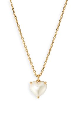 kate spade new york my love may heart pendant necklace in Pearl