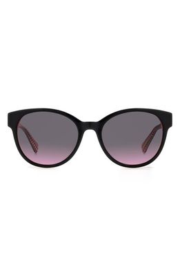 kate spade new york nathalie 55mm gradient round sunglasses in Black