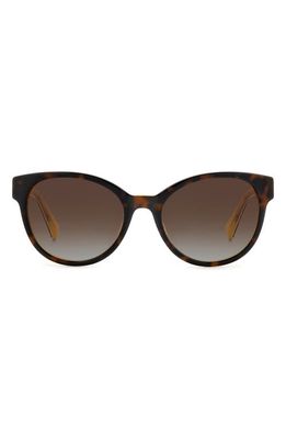 kate spade new york nathalie 55mm gradient round sunglasses in Medium Brown