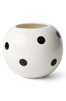 kate spade new york on the dot porcelain bowl in Black/White