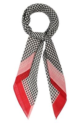 kate spade new york party gingham wool scarf in French Cream