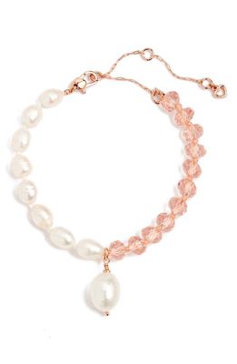 kate spade new york pearl play beaded bracelet in Blush Multi