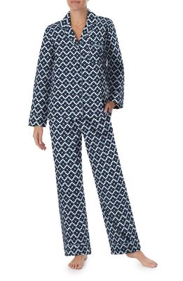 kate spade new york print cotton pajamas in Blue Print