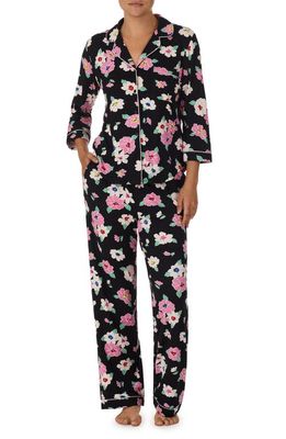 kate spade new york print pajamas in Black Multi