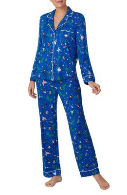 kate spade new york print pajamas in Dark Blue Print