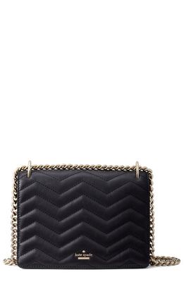 kate spade new york reese park - marci quilted leather shoulder bag in Black