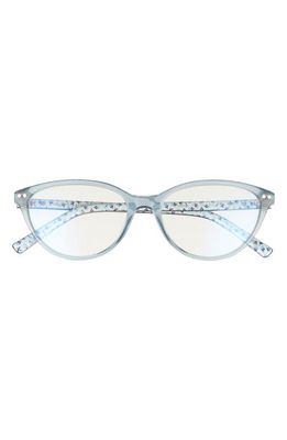 kate spade new york roanne 54mm blue light blocking reading glasses in Blue/Clear