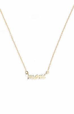 kate spade new york 'say yes - mom' pendant necklace in Gold