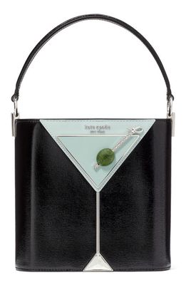 kate spade new york shaken not stirred martini embellished top handle bag in Black Multi.
