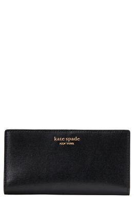kate spade new york small morgan slim leather bifold wallet in Black