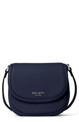 kate spade new york small roulette leather crossbody bag in Blazer Blue