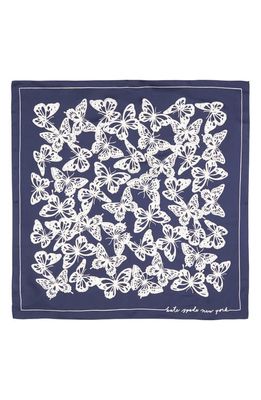 kate spade new york spring flight silk bandana scarf in Squid Ink