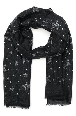 kate spade new york starlight sparkle wool blend scarf in Blazer Blue