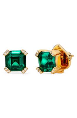 kate spade new york stud earrings in Green/Gold