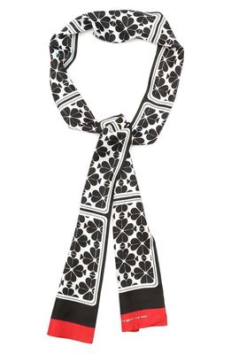 kate spade new york tarot silk skinny scarf in Black Multi