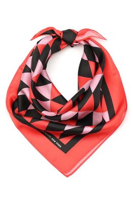 kate spade new york triangle pattern silk bandana in Parisian Pink