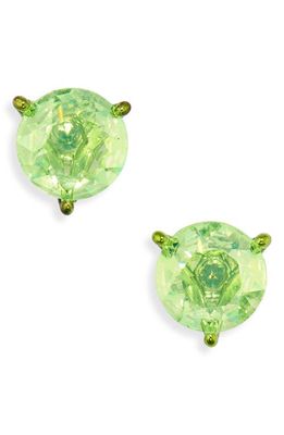 kate spade new york trio prong crystal stud earrings in Green