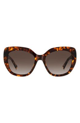 kate spade new york winslet 55mm gradient round sunglasses in Havana/Brown Gradient