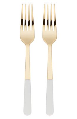 kate spade new york with love set of 2 tasting forks in Gold/White