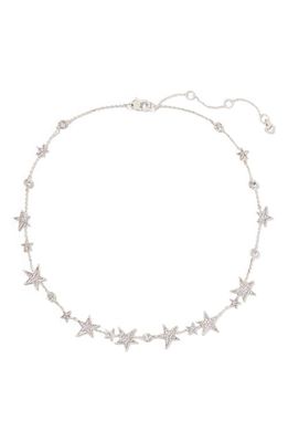 kate spade new york you're a star necklace in Clear/Silver.
