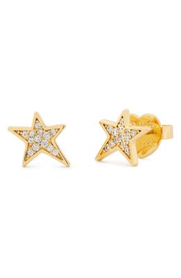 kate spade new york you're a star stud earrings in Clear/Gold.
