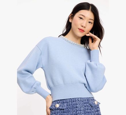 Kate Spade Pearl Collar Sweater, Cosmic Zen