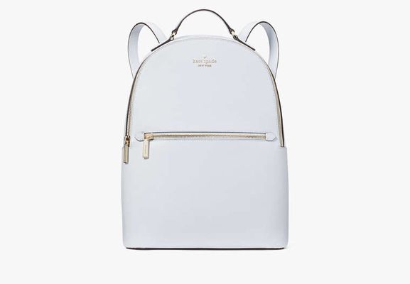 Kate Spade Perry Leather Large Backpack, Pale Sapphirine