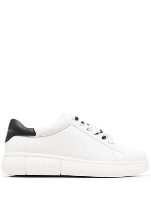 Kate Spade polka-dot lace leather sneakers - White