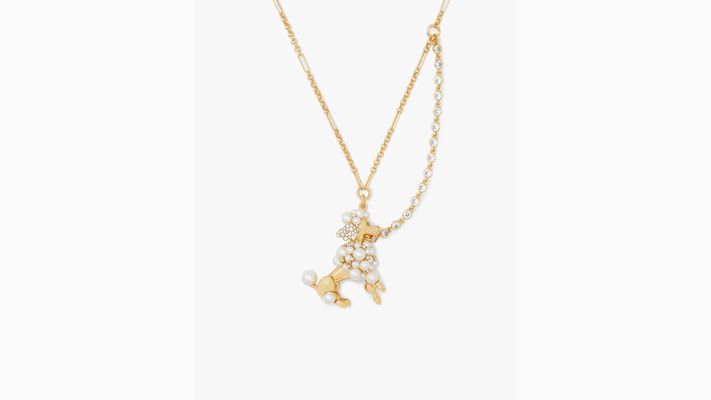 Kate Spade Poodles & Poms Statement Pendant, Cream/Gold