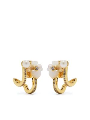Kate Spade Precious Pansy double-hoop earrings - Gold