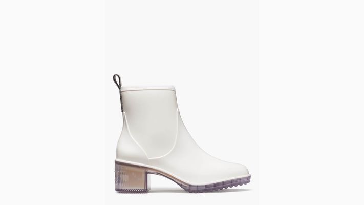 Kate Spade Puddle Rain Booties, Parchment/Crystal
