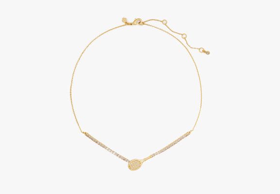 Kate Spade Queen Of The Court Tennis Necklace, Clear/gold