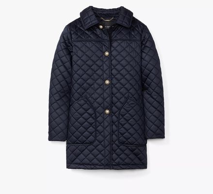Kate Spade Quilted Jacket, Blue/Cream