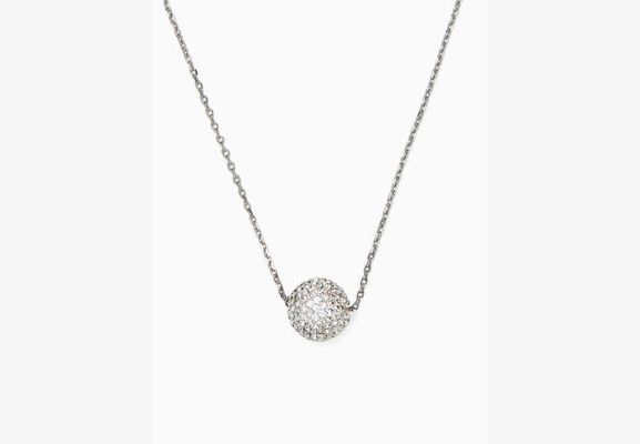 Kate Spade Razzle Dazzle Mini Pendant Necklace, Clear/silver