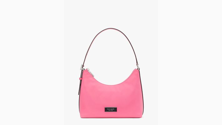 Kate Spade Sam Icon Ksnyl Nylon Small Shoulder Bag, Pink Cloud