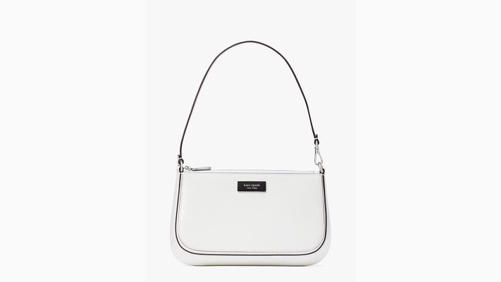 Kate Spade Sam Icon Leather Mini Pochette, True White